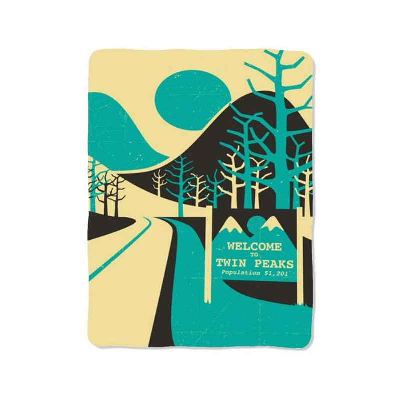 Twin Peak Sign Mountain Hill Blanket 0