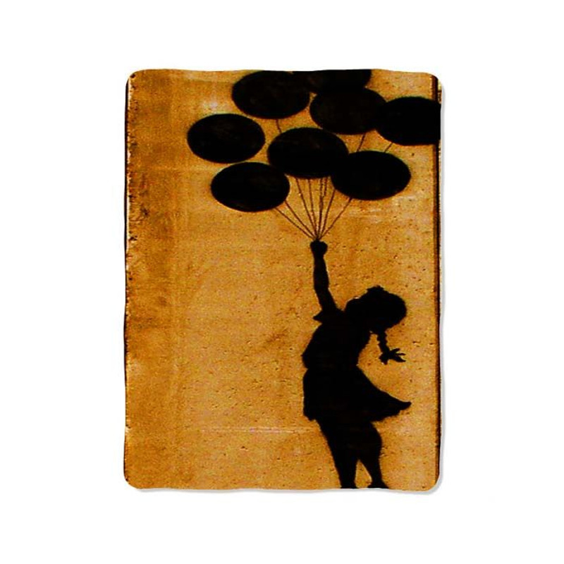 Banksy Girl Balloon Blanket 0