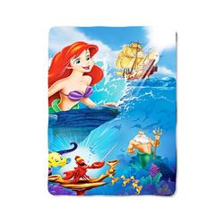 little mermaid 27 blanket
