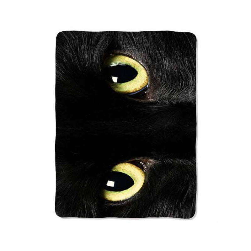 Black Cat Face Blanket 0