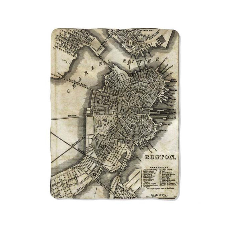 Boston Map Blanket 0
