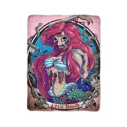 little mermaid zombie blanket