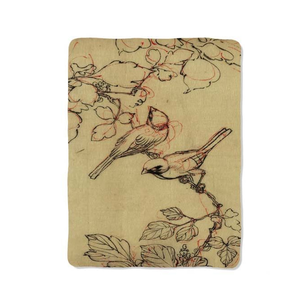 Vintage Bird On Floral Blanket 0