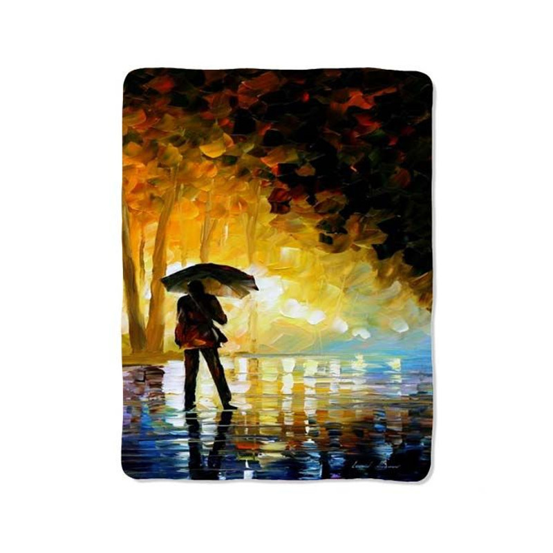 Walking In The Rain 30 Blanket 0