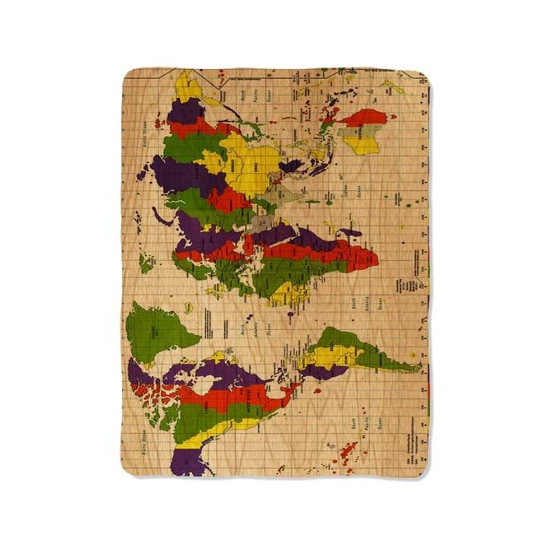 World Map I Blanket 0