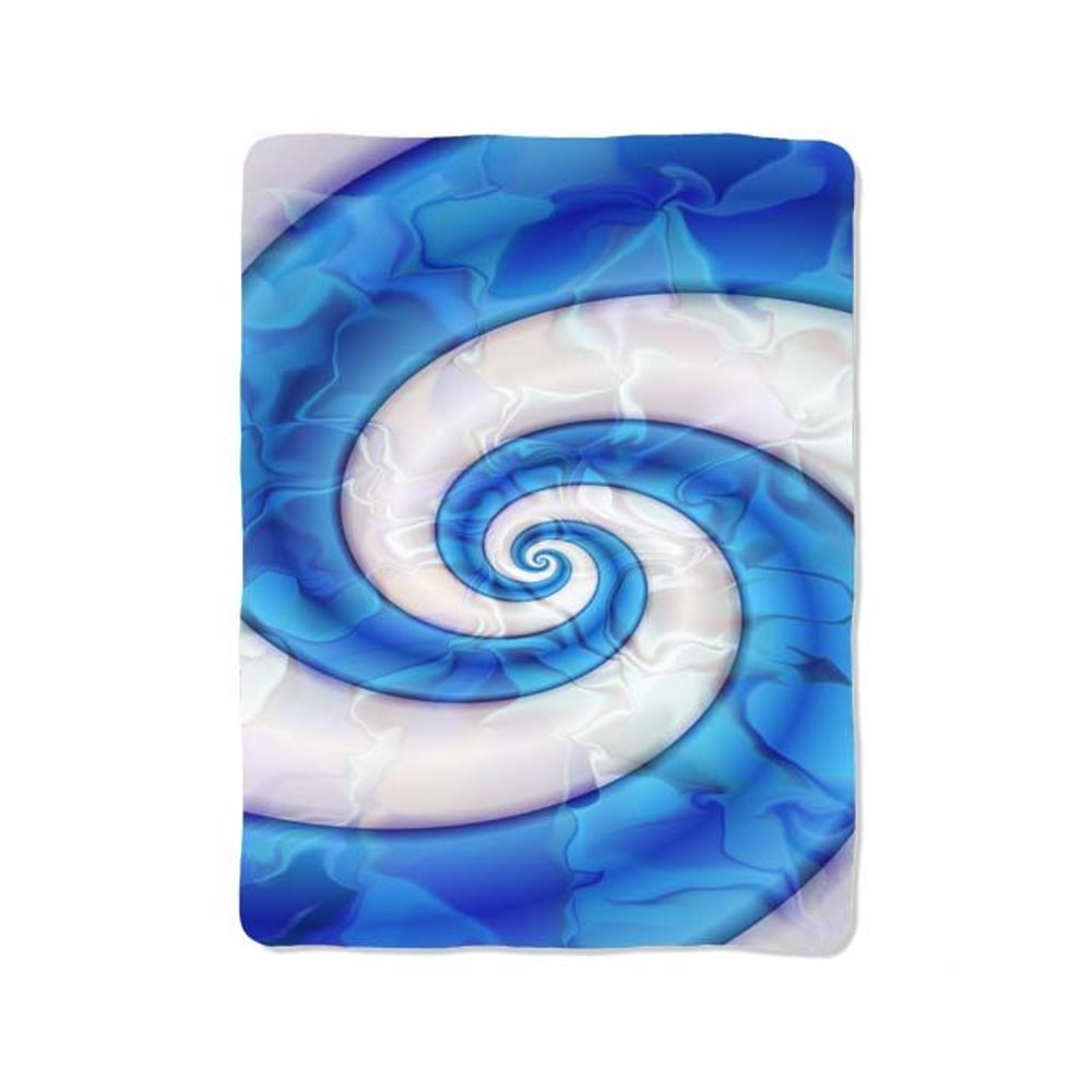 Abstract Blue Swirl Liquid Blanket 0