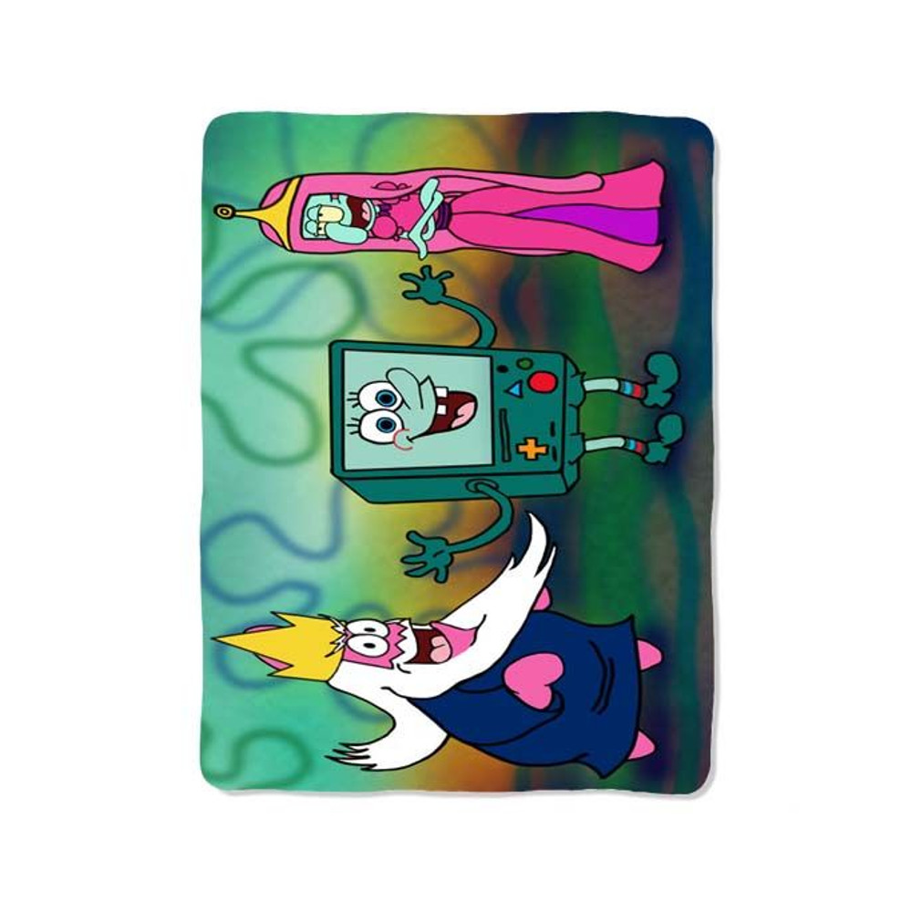Adventure Time Spongebob Blanket 0
