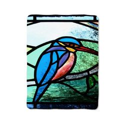 bird stained glass blanket