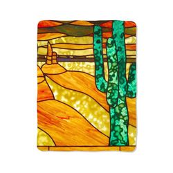 cactus stained glass blanket