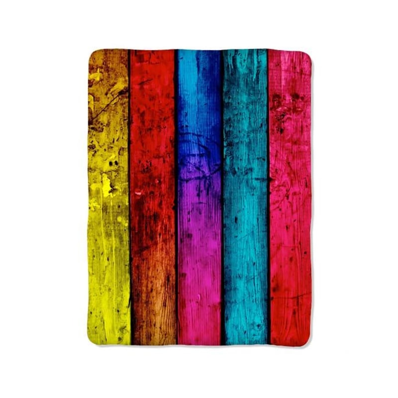 Colored Wood I Blanket 0