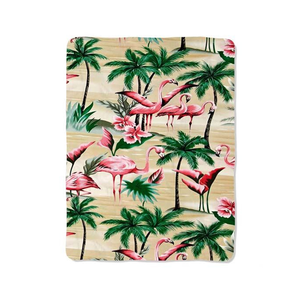 Floral Flamingo Pattern Blanket 0