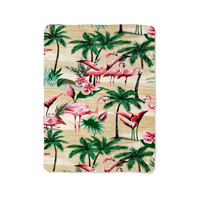 Floral Flamingo Pattern Blanket 0