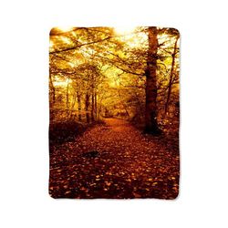 gold autumn fall i blanket