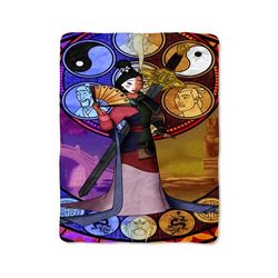 mulan stained glass blanket