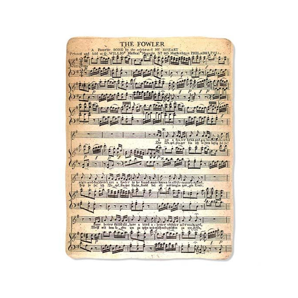 Music Sheet Mozart 9 Blanket 0