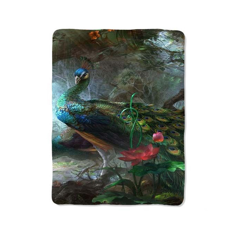 Peacock Painting Art Blanket 0