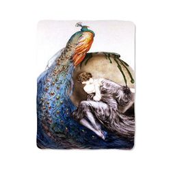 peacock painting blanket