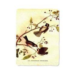 retro bird painting blanket