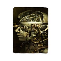 steampunk robot 61 blanket