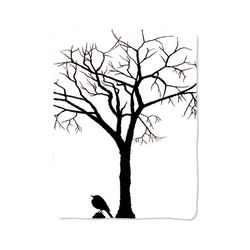 tree and bird silhoutte blanket