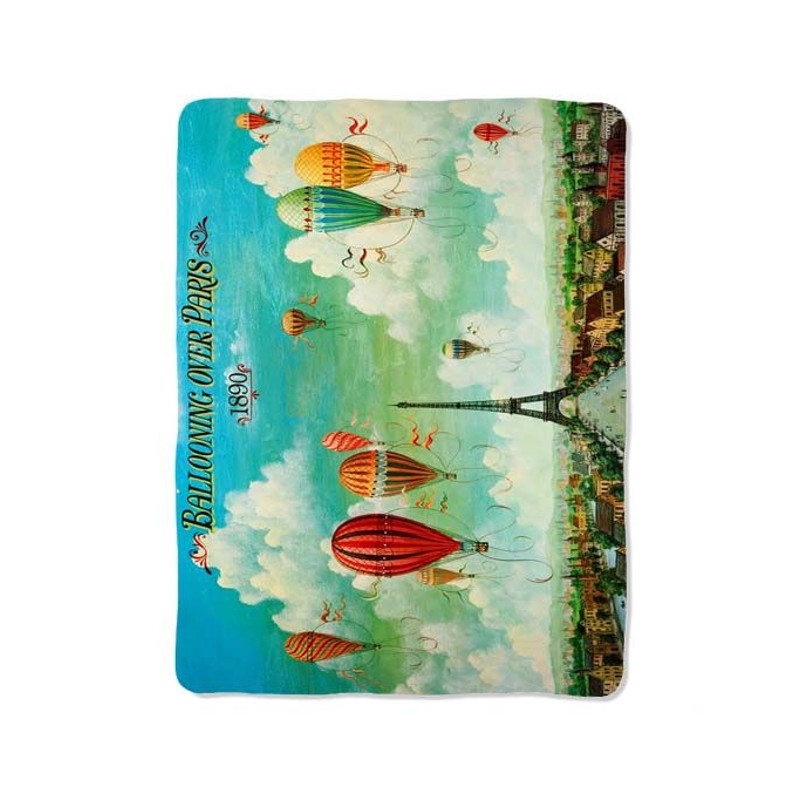 Vintage Balloons On Paris Blanket 0