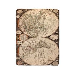 vintage world map blanket