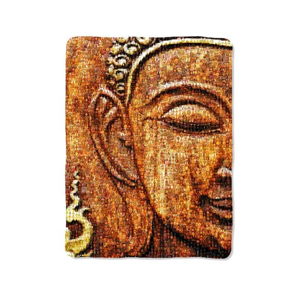 Antique Buddha Face Blanket 0