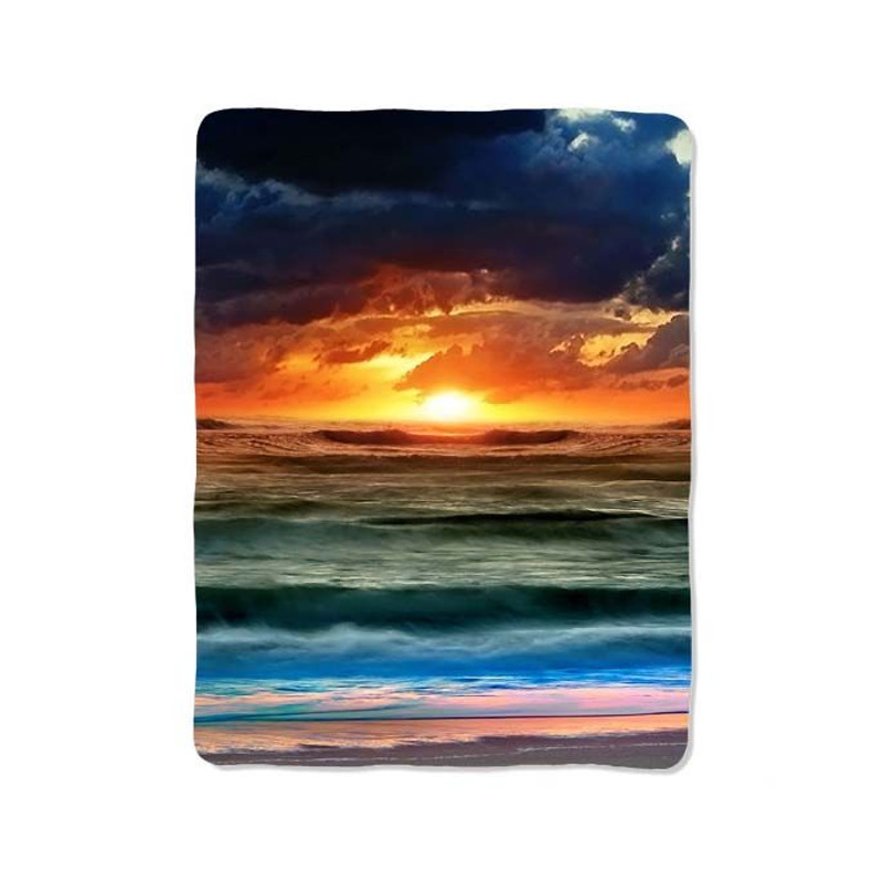 Beach Sunset Photography Blanket 0