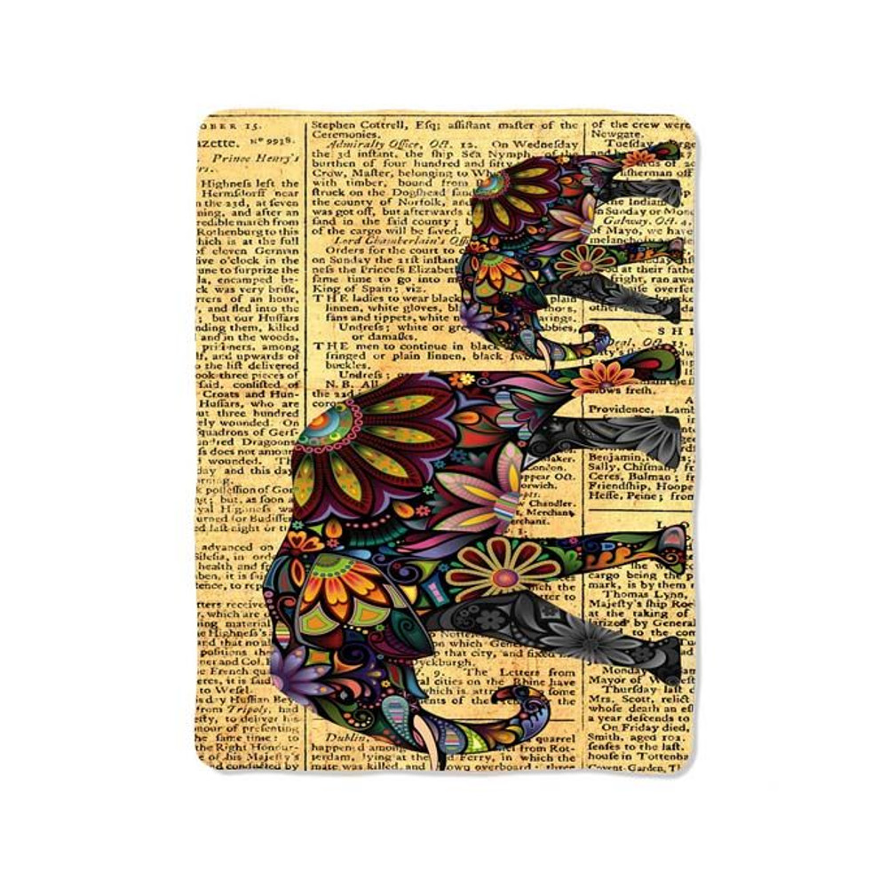 Colorful Heart Elephant 16 Blanket 0