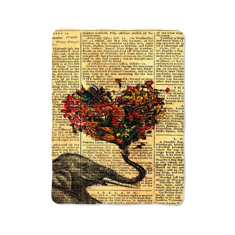 Colorful Heart Elephant Blanket 0