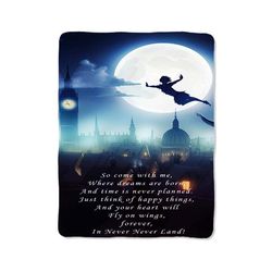 disney peterpan quote blanket