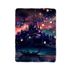 disney tangled lanterns blanket