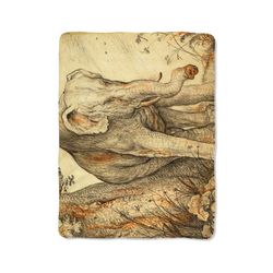 elephant painting blanket
