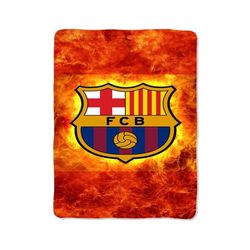 fc barcelona on fire 2024 blanket