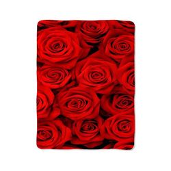 flowers red on blanket