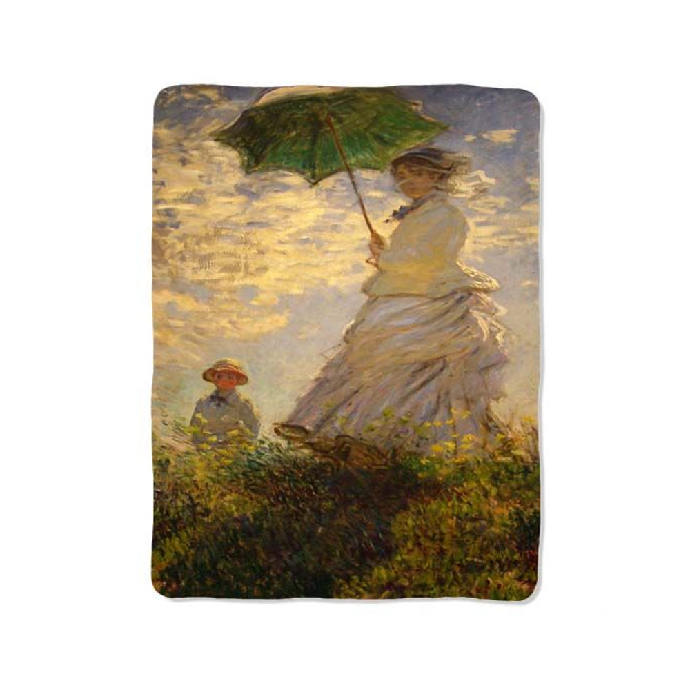 Girl With Umbrella Blanket 0