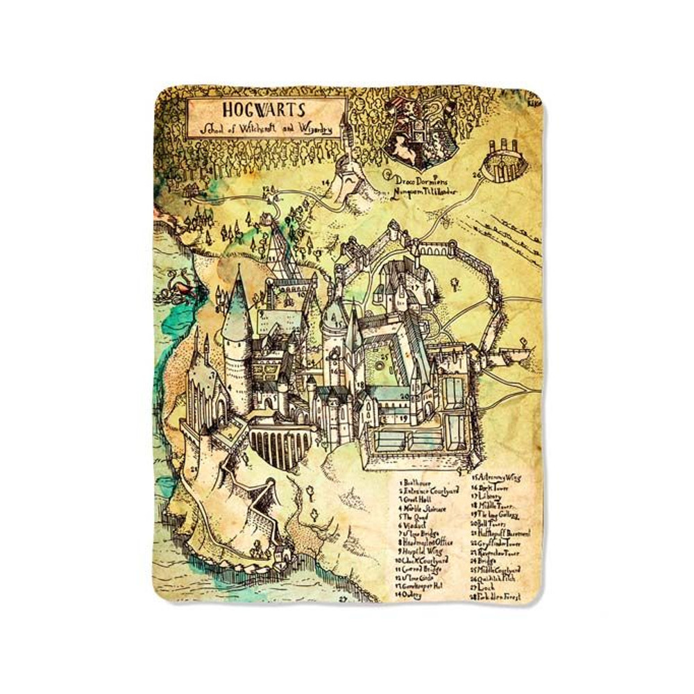Hogwarts Classic Map Blanket 0