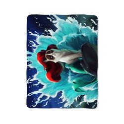 little mermaid on blanket