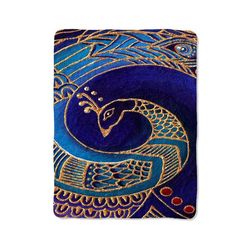 peacock on blanket