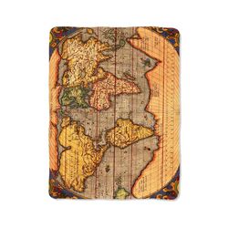 vintage world map 14 blanket
