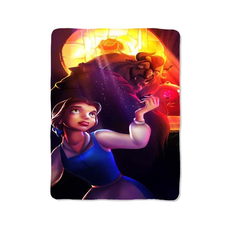 Beauty And The Beast On Blanket 0