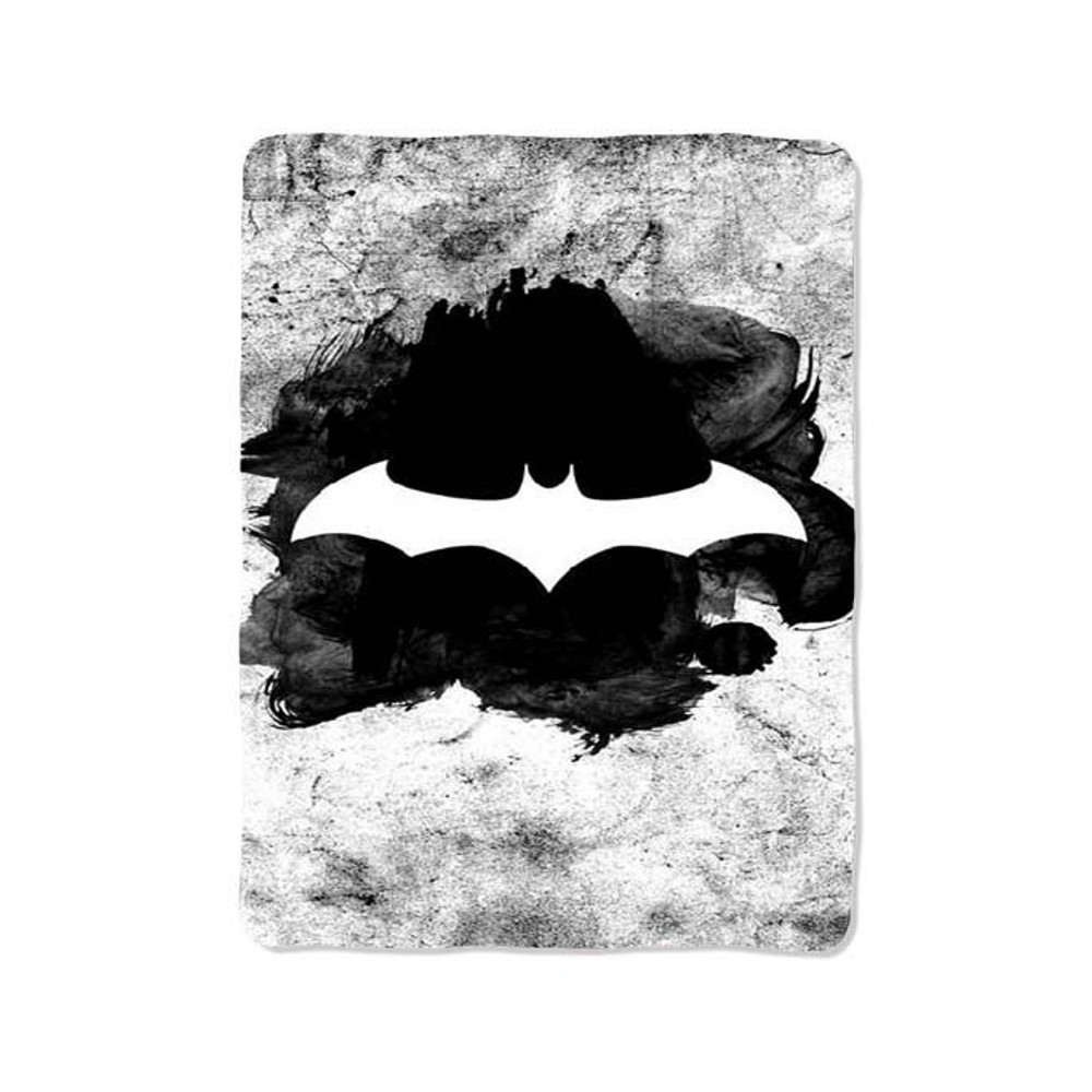Black White Batman Logo Blanket 0