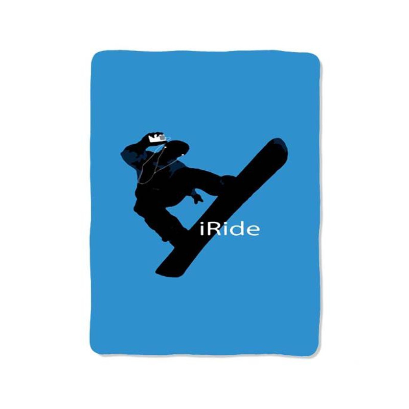 Blue Black Silhouette Iride Blanket 0