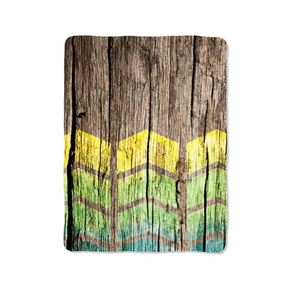 Colors Chevron Wood Texture Blanket 0
