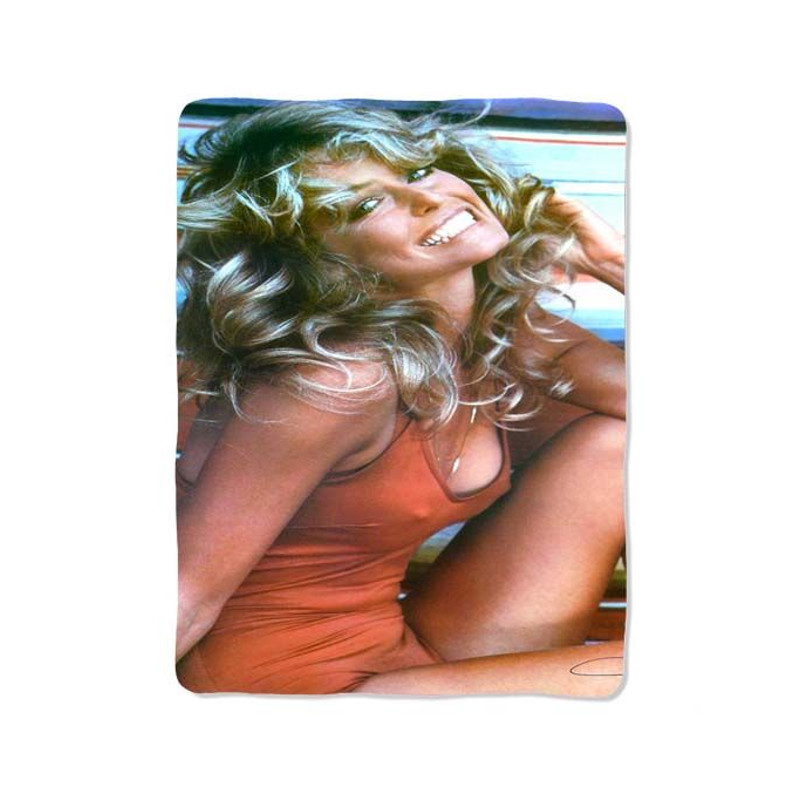 Farrah Fawcett Old Poster Blanket 0