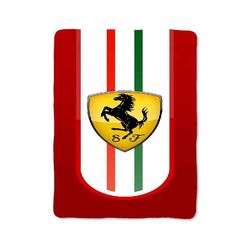 ferrari red logo blanket
