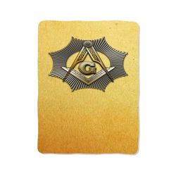 freemason gold logo blanket