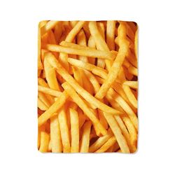 french fries on blanket