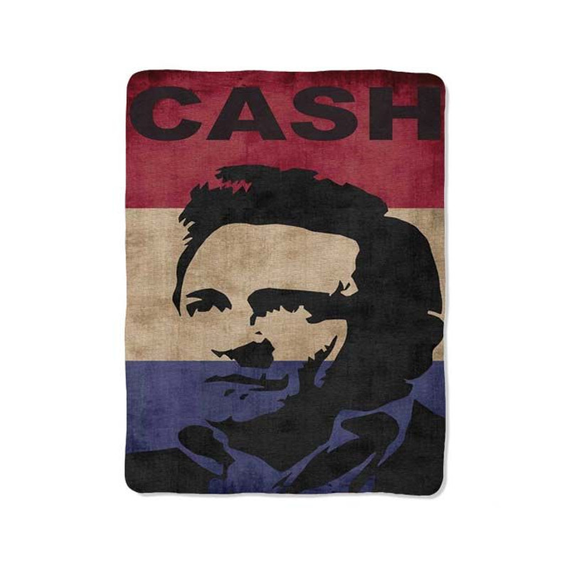 Johnny Cash Sillhouette Blanket 0