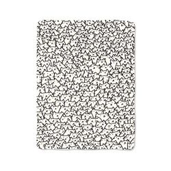 kitty white pattern blanket